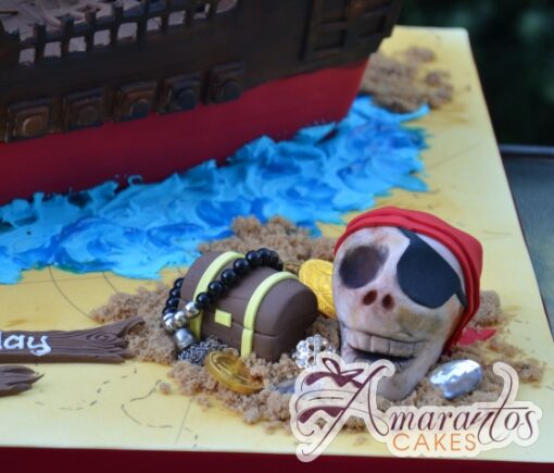 3D Pirate Ship Designed Cake - Amarantos Designer Cakes Melbourne