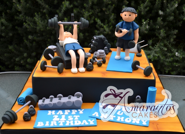 Gym Cake 21st Birthday - Amarantos Cakes Melbourne