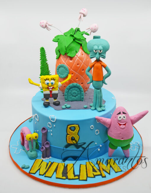 Sponge Bob Pineapple - Amarantos Designer Cakes Melbourne