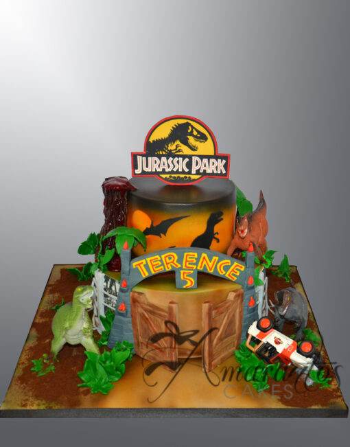Two tier Jurassic Park Cake - NC806