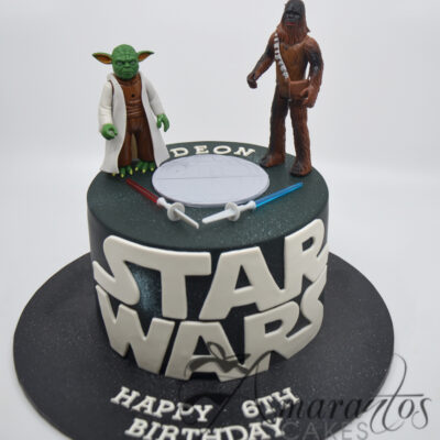 Star Wars Cake With Logo- Amarantos Cakes Melbourne