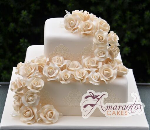 Two tier Cake - WC09 - Amarantos Wedding Cakes Melbourne