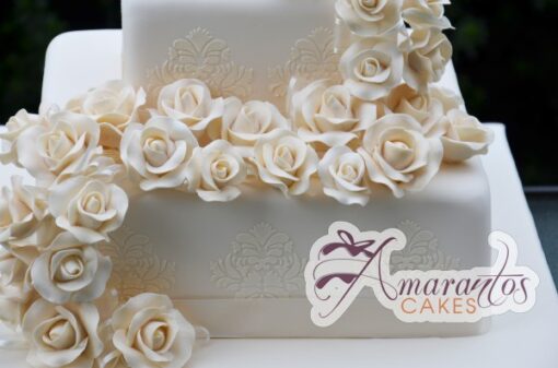 Two Tier Cake - WC09A - Amarantos Designer Wedding Cake Melbourne