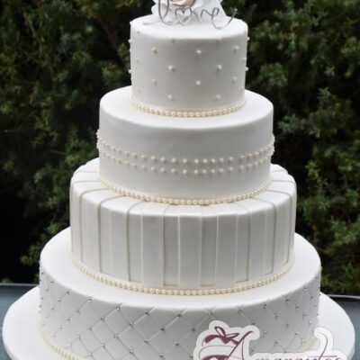 Four Tier Round Cake - WC119 - Wedding Cakes Melbourne