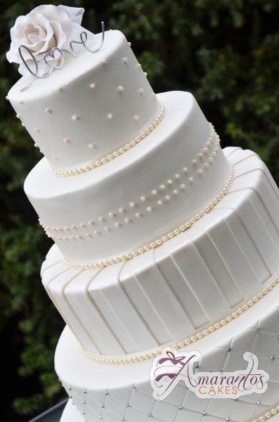 Four Tier Round Cake - WC119 - Wedding Cakes Melbourne