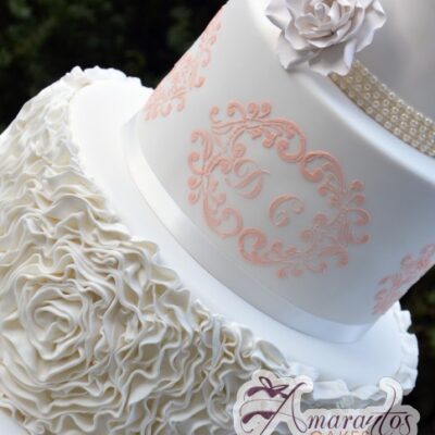 Five tier floral wedding cake - Amarantos Designer Cakes Melbourne