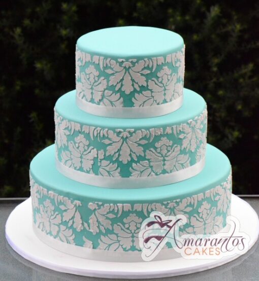 Three Tier Cake - WC27 - Amarantos Wedding Cakes Melbourne