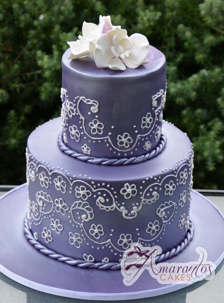 Four Tier Cake - WC35 - Amarantos Wedding Cakes Melbourne