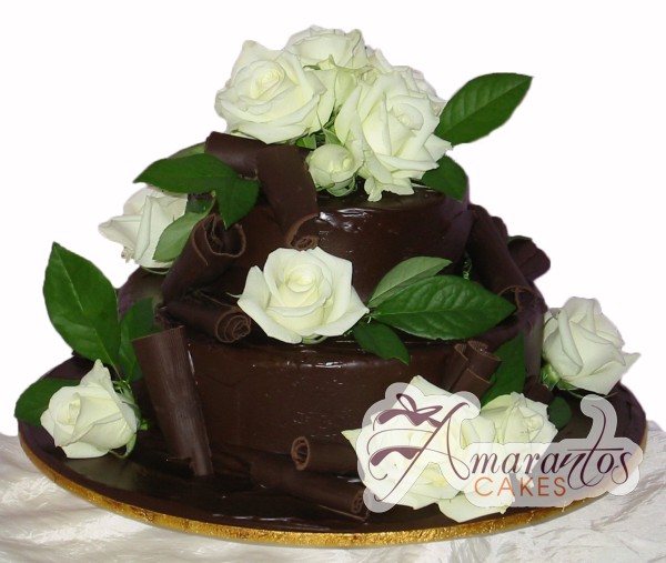 Two tier Cake - WC41 - Amarantos Wedding Cakes Melbourne