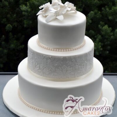 Three Tier Cake - Amarantos Wedding Cakes Melbourne