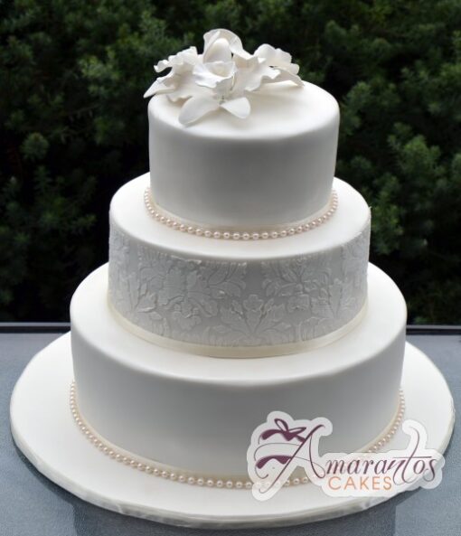Three Tier Cake - Amarantos Wedding Cakes Melbourne