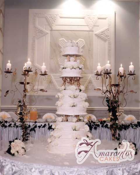 Ten Tier Cake - WC67 - Amarantos Wedding Cakes Melbourne