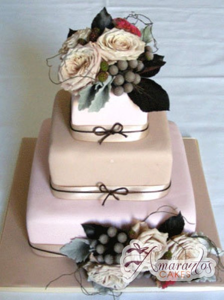 Three Tier Cake - WC74 - Amarantos Novelty Wedding Cakes Melbourne