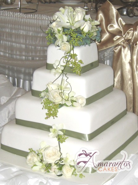 Four Tier Cake - Amarantos Wedding Cakes Melbourne